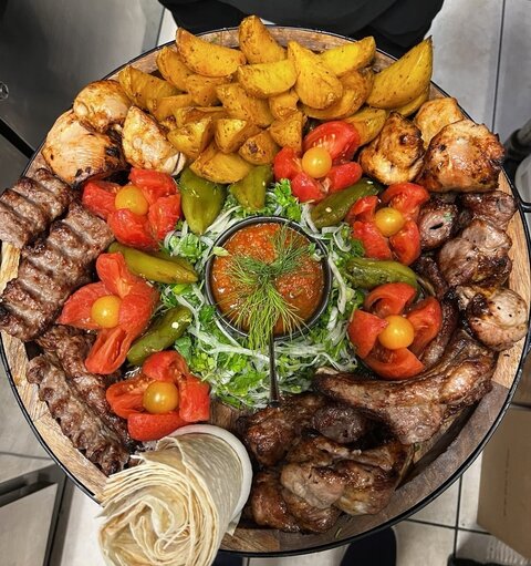 Barbecue menu - featuring a variety of meats and sides